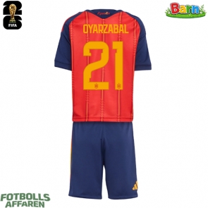 Spanien Mikel Oyarzabal #21 Hemmaställ Barn VM 2026 Kortärmad (+ Korta byxor)